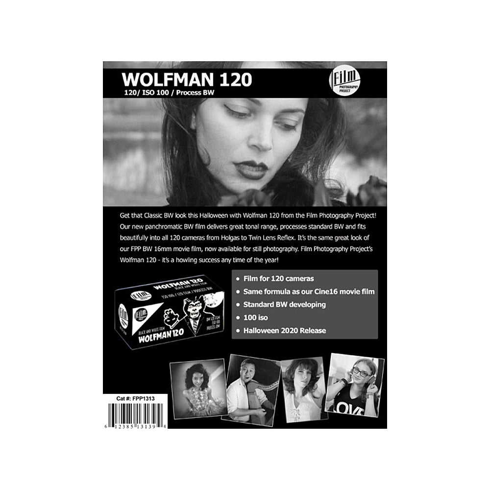 Film Photography Project Wolfman 120 Black and White Negative Film (120 Format) - Single Roll