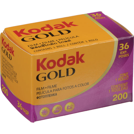 Kodak GOLD 200 Color Negative Film (35mm, 36 Exposures) - Single Roll